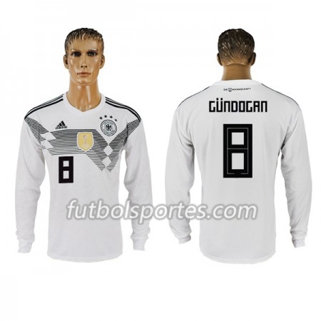 Camisetas Alemania Gundogan 8 Primera Equipacion Mundial 2018 Manga Larga